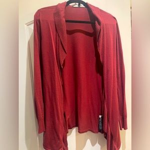 White House black Market brick red cardigan